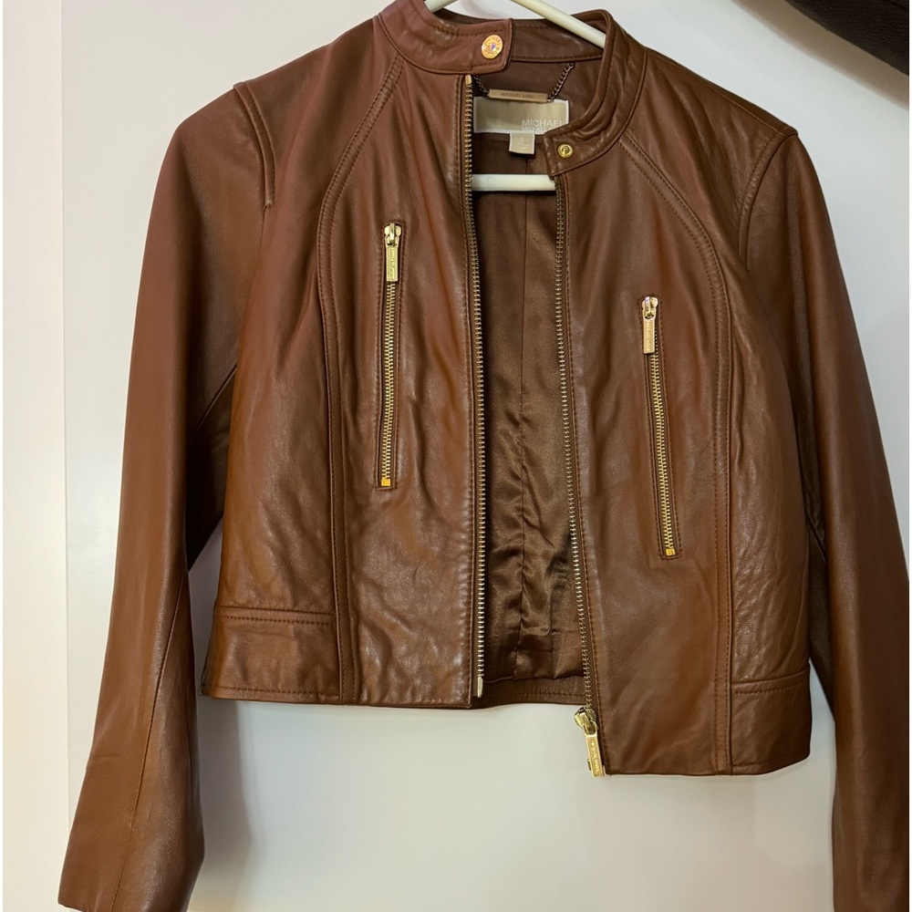 Michael Kors Moto Leather Jacket